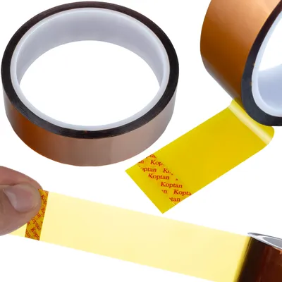 Produktbild von Rosfix Kaptonband 20 mm x 30 m – Hitzebeständig bis 240°C, 0,05 mm Dicke, Silikonkleber | Elektronikschutzband