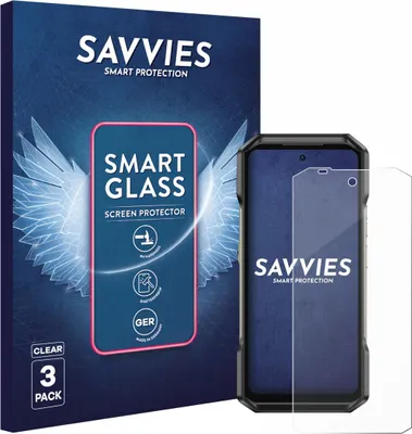 Produktbild von 3x Savvies Schutzglas Folie für Ulefone Armor 27T Pro 9H Panzer Schutzfolie Glas Displayschutz klar transparent