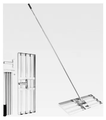 Produktbild von Rasen-Nivellierrechen aus rostfreiem Stahl mit Stiel für Gartenflächen