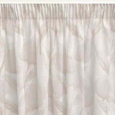 Transparenter Vorhang Beige 140x270x1 cm