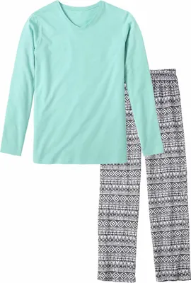 Produktbild von Buffalo Pyjama 2 -teilig mint, schwarz-weiß-gemustert Größe 134/140