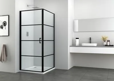 Produktbild von Fixglaselement 90 cm schwarz matt