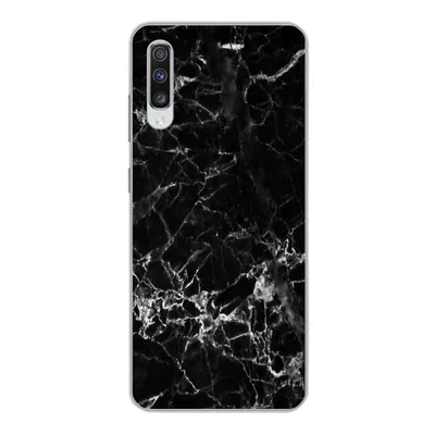 Produktbild von MuchoWow® Handyhülle Schutzhülle Hülle für Samsung Galaxy A70 Marmor - Stein - Schwarz Silikon Softcase Handy Hülle - Schutzhaube