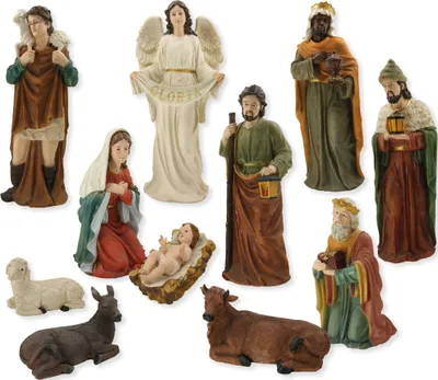 Produktbild von Krippenfigur Set 11-teilig 80 cm Polyresin Weihnachtsdeko