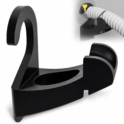 Produktbild von Poolschlauchhalter 2er Set, Pool Schlauchhalterung für 26-38 mm Schläuche, kompatibel mit Intex Bestway Pool Zubehör, Knickschutz Halterung Schwarz