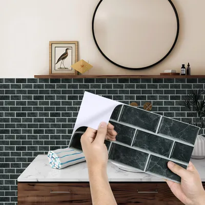 Image de Autocollants pour carrelage - Adhésifs - Pour cuisine et salle de bain - Différentes tailles et motifs