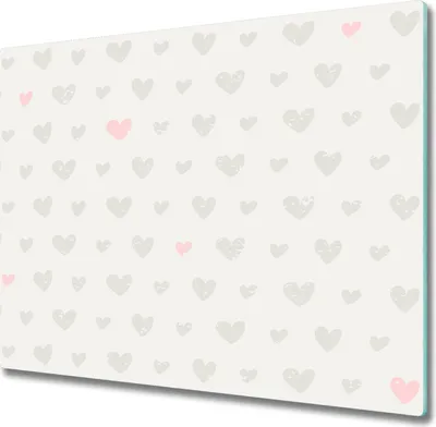 Produktbild von Glas Herdabdeckplatte 60x52 cm Spritzschutz Glasabdeckplatte Schneidebrett Herz Hintergrund