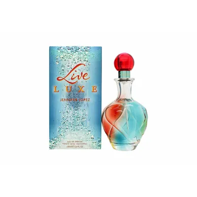 A perfume bottle and its box are displayed against a white background.