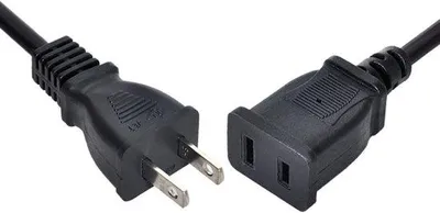 Obrázek produktu pro Prodlužovací kabel, 2pólový, 164 stop (0,5 m), NEMA 1-15P na NEMA 1-15R