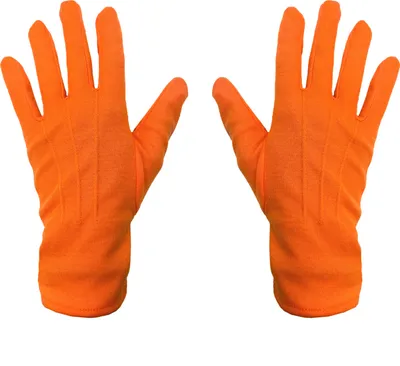 Produktbild von Oblique Unique Handschuhe Herren und Damen Handschuh orange für Fasching Karneval Motto Party Kostüm Accessoire für Halloween