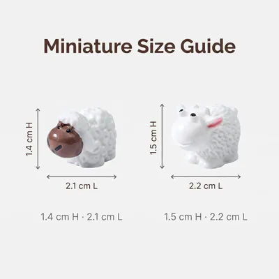 Productafbeelding van Miniatuurschaapfiguren - Set van 40 - Mini-kudde van schapen - Speelgoed - Taartdecoratie - Moslandschap - Decoratie