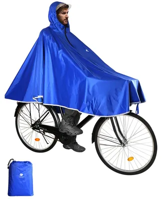 Produktbild von Regenponcho Fahrradponcho Regencape - Wasserdicht - Kompakt faltbar 28 x 20 cm - Wiederverwendbar - Uni