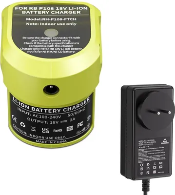 Immagine prodotto di Ryobi One+ 18V, contenitore per batterie da 21700 celle, beige, ricambio compatibile con P108/P104/P107, Li-Ion