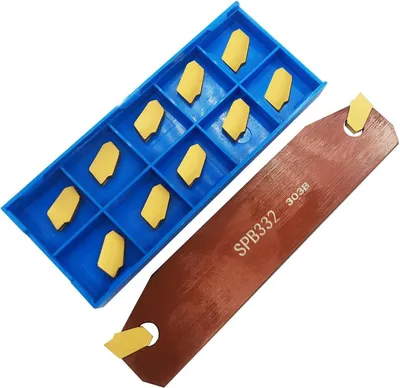 Image de Outil de coupe, 12 pièces, plaquettes de coupe réversibles de 3 mm, avec clé, pour travaux de précision