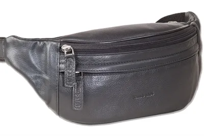 Produktbild von Rimbaldi® Exklusive Bauchtasche mit viel Platz aus feinem, weichem, hochwertigem Rind-Nappaleder in Schwarz