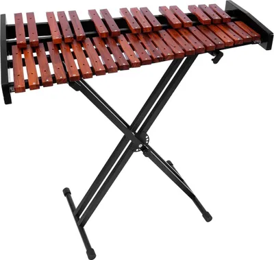 Image de Glockenspiel Xylophone, 37 notes, instrument de percussion xylophone professionnel en bois, avec support réglable en hauteur, 4 maillets, sac de transport, kit d'instruments de musique pour débutants, adultes et enfants