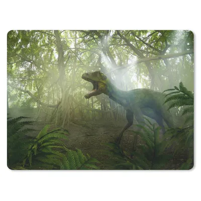 Produktbild von MuchoWow® Mauspad Mousepad Dinosaurier - Dschungel - Pflanzen 23x19 cm - Mousepads - Maus Mat - Pad - Mausunterlage - Schreibtischunterlage - Mauspad