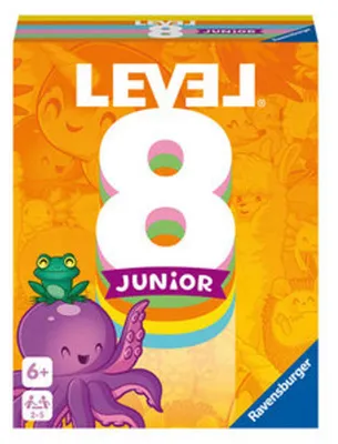 Produktbild von Ravensburger 20860 - Level 8 Junior, Die Junior Variante des beliebten Kartenspiels für 2-5 Spieler ab 6 Jahren / Kinderspiel / Familienspiel / Reisespiel / Perfekt als Geschenk