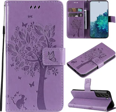 Produktbild von Samsung Galaxy S22+ Lila Klapphülle Mit Baumprägung Sm-S906