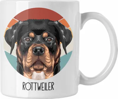 Produktbild von Trendation - Rottweiler Besitzer Tasse Geschenk Lustiger Spruch Geschenkidee Rottweiler Mama Papa (Weiß)