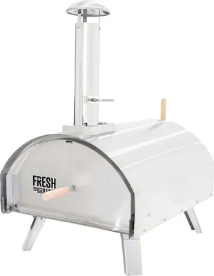 Produktbild von Premium Extra Groß Outdoor-Pizzaofen ⌀35cm Stahl Holz Kohl Holzpellets BBQ