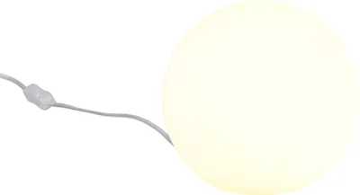 Produktbild von Kleine LED Tischlampe mit Glaskugel Weiß, dimmbare Kugellampe Wohnzimmer Ø 20cm