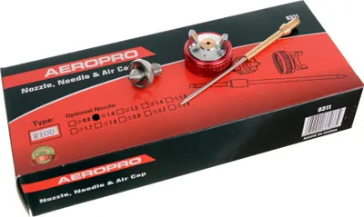 Obrázek produktu pro Sada trysek s jehlou 1,0 mm pro miniaturní lakovací pistole Aeropro R100 LVLP