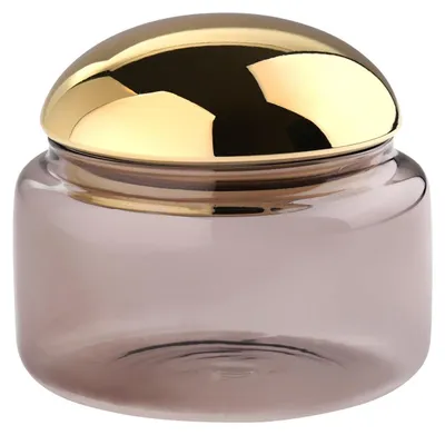 Produktbild von Gift Company Glasdose Voile S, Dose, Aufbewahrungsdose, Glas, Grau / Gold, Ø 10 cm, 1235203004