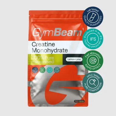 Produktbild von GymBeam - 100% Kreatinmonohydrat, 500 g, Zitrone Limette