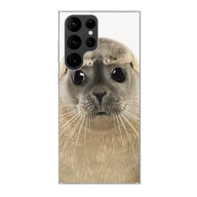 Produktbild von MuchoWow® Handyhülle Schutzhülle Hülle für Samsung Galaxy S22 Ultra Jungen - Robbe - Kinder - Mädchen - Tiere Silikon Softcase Handy Hülle - Abbildung