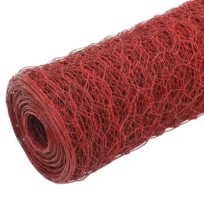 Immagine prodotto di Recinzione in Rete per Pollaio in Acciaio e PVC 25x1,2 m Rossa