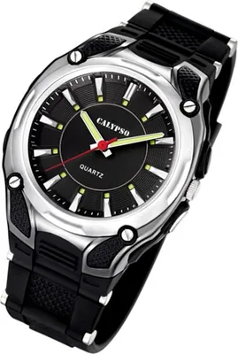 Produktbild von Calypso Herren Uhr Analogico K5560/2 Kunststoff PUR Armbanduhr schwarz UK5560/2