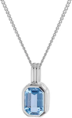 trendor 68500 Damen-Kette 925 Silber mit Blautopas Anhänger 1