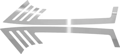 Produktbild von OMAC Zierleiste Heckscheibe Heckscheiben-Zierleiste LC-5025159 Hinten 1110mm 170mm 20mm Edelstahl