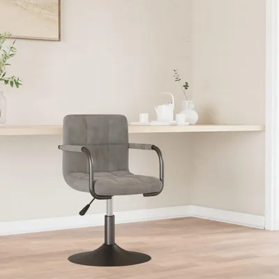 Image de Chaise de salle à manger gris clair velours