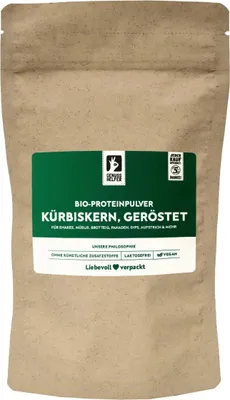 Produktbild von Kürbiskern Protein Pulver, geröstet, vegan, Eiweißpulver ohne Süßstoff, 250g