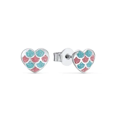 Produktbild von Ohrstecker Herzen von Prinzessin Lillifee aus 925er Silber, Emaille
