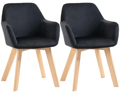 Produktbild von Esszimmerstühle - Stühle - Sitzmöbel - Sessel - Küchenstühle - Schwarze Polsterung