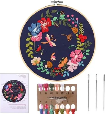 Produktbild von Kreuzstich-Starterset – DIY-Stickset – geeignet für Anfänger