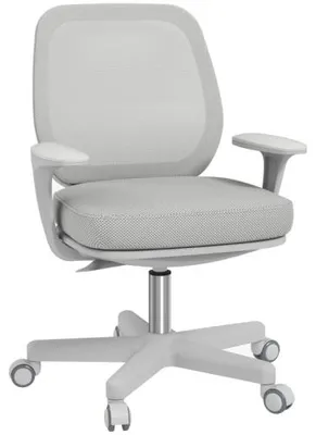 Produktbild von Ergonomischer Buerostuhl Schreibtischstuhl Hoehenverstellbar Drehbar Grau 55 x 48 x 82,5-94,5 cm