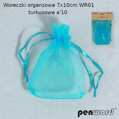 Produktbild von Woreczki organzowe turkusowe 7x10cm 10szt