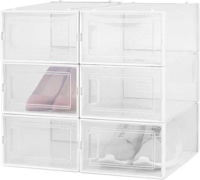 Produktbild von Transparante Kunststoff-Schuhbox-Set aus 6 Stücken