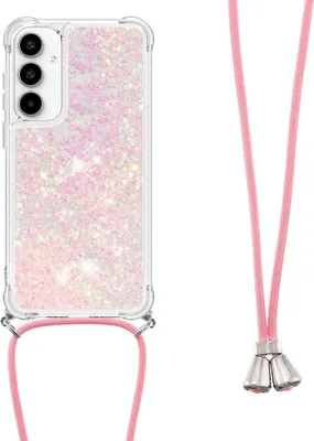 Produktbild von Samsung Galaxy A56 Hülle - Coverup Liquid Glitzer Back Cover mit Handykette - Pink