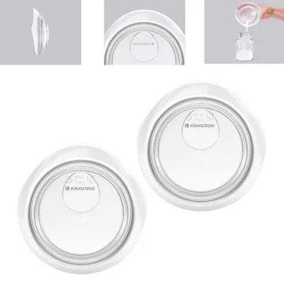 Produktbild von Kikkaboo Milchauffangschalen 2 Stück Fassungsvermögen 30 ml Muttermilchsammler weiß uni