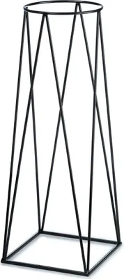 Produktbild von HowHomely | Blumenständer - 96 cm - Schwarz - Moderner Pflanzständer im Loft-Stil, Minimalistisch