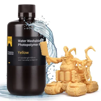 Wasserwaschbares 3D-Druckerharz 2.0, gelb, 1000g