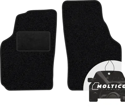 Produktbild von moto-MOLTICO Vorne Fußmatten Auto Velours Autoteppiche Schwarz Automatten Set 2-teilig passend für Mazda 121 1990-1998