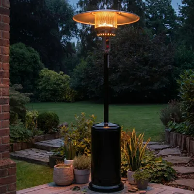 Image de Chauffe terrasse au gaz 5000 w Noir AURA