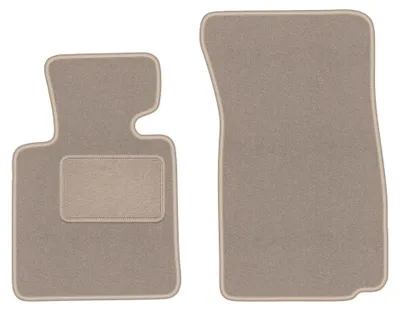 Immagine prodotto di Tappetini anteriori in moquette per BMW Z4 E85 2002-2008 (cabrio) – 2 pezzi, beige, su misura – Wielganizator LUX