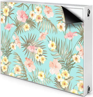 Produktbild von Magnet Heizung Verkleidung Abdeckung Heizung Heizkörperabdeckung 90x60 cm  - Pastell, Blumen